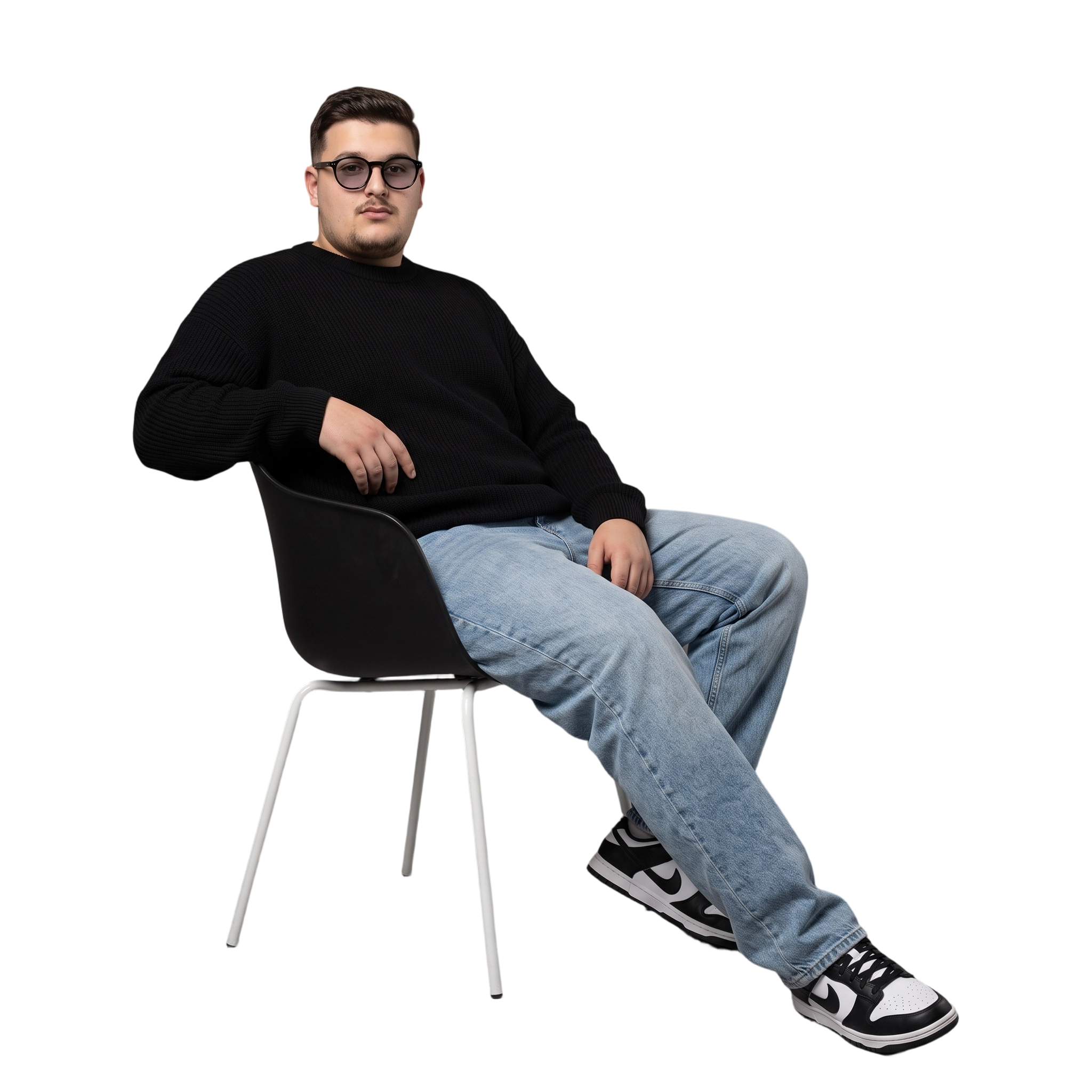 Bilal sitting on chair