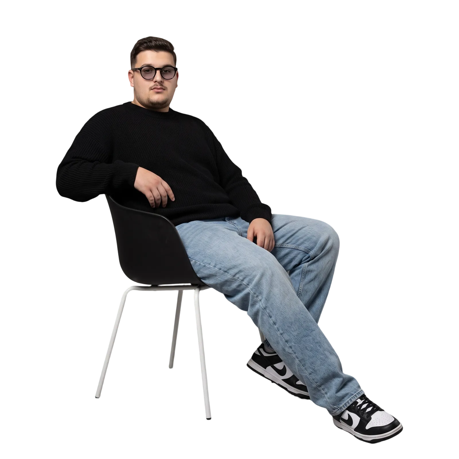 Bilal sitting on chair